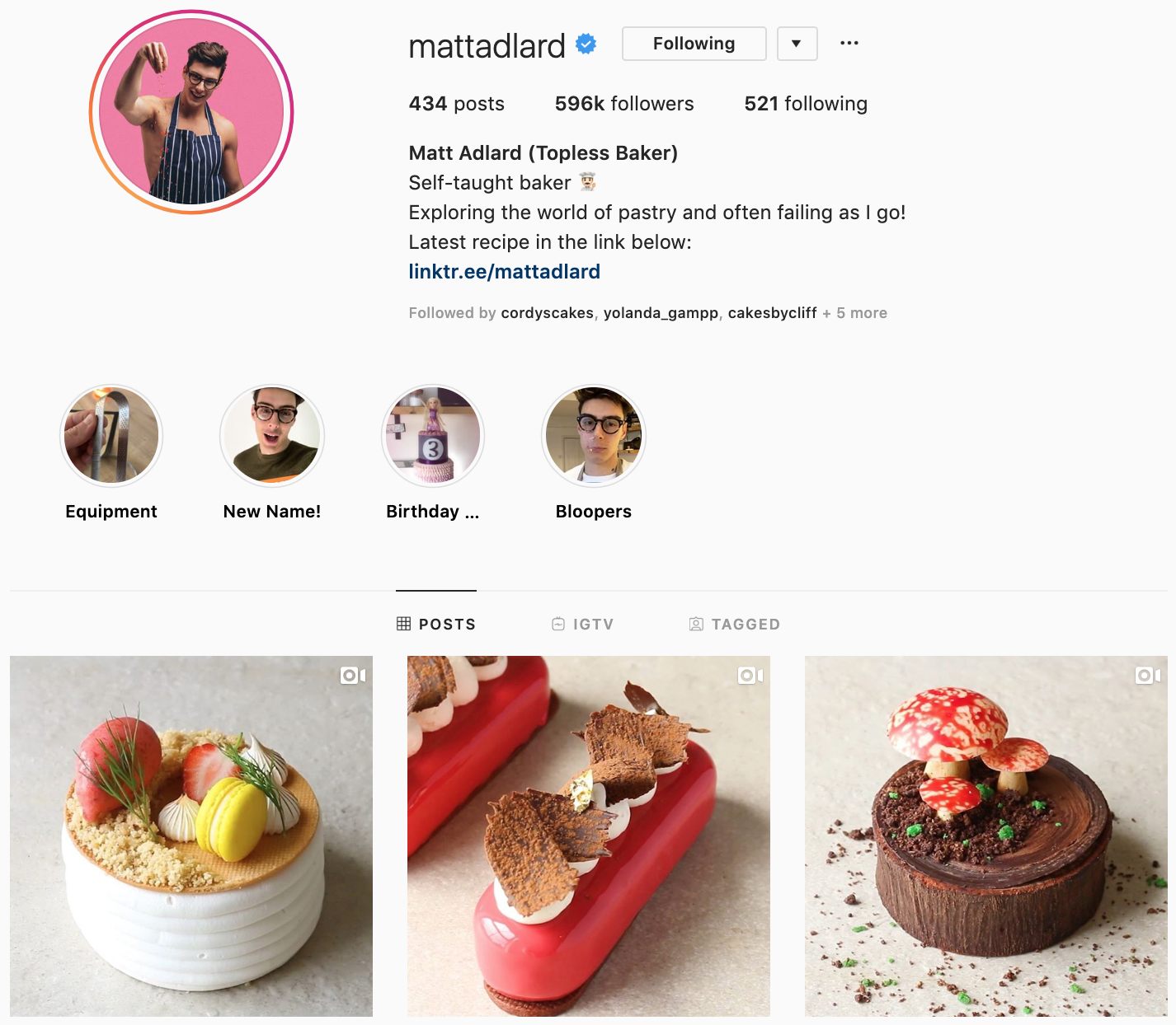 Matt Adlard en Instagram - las mejores marcas a seguir