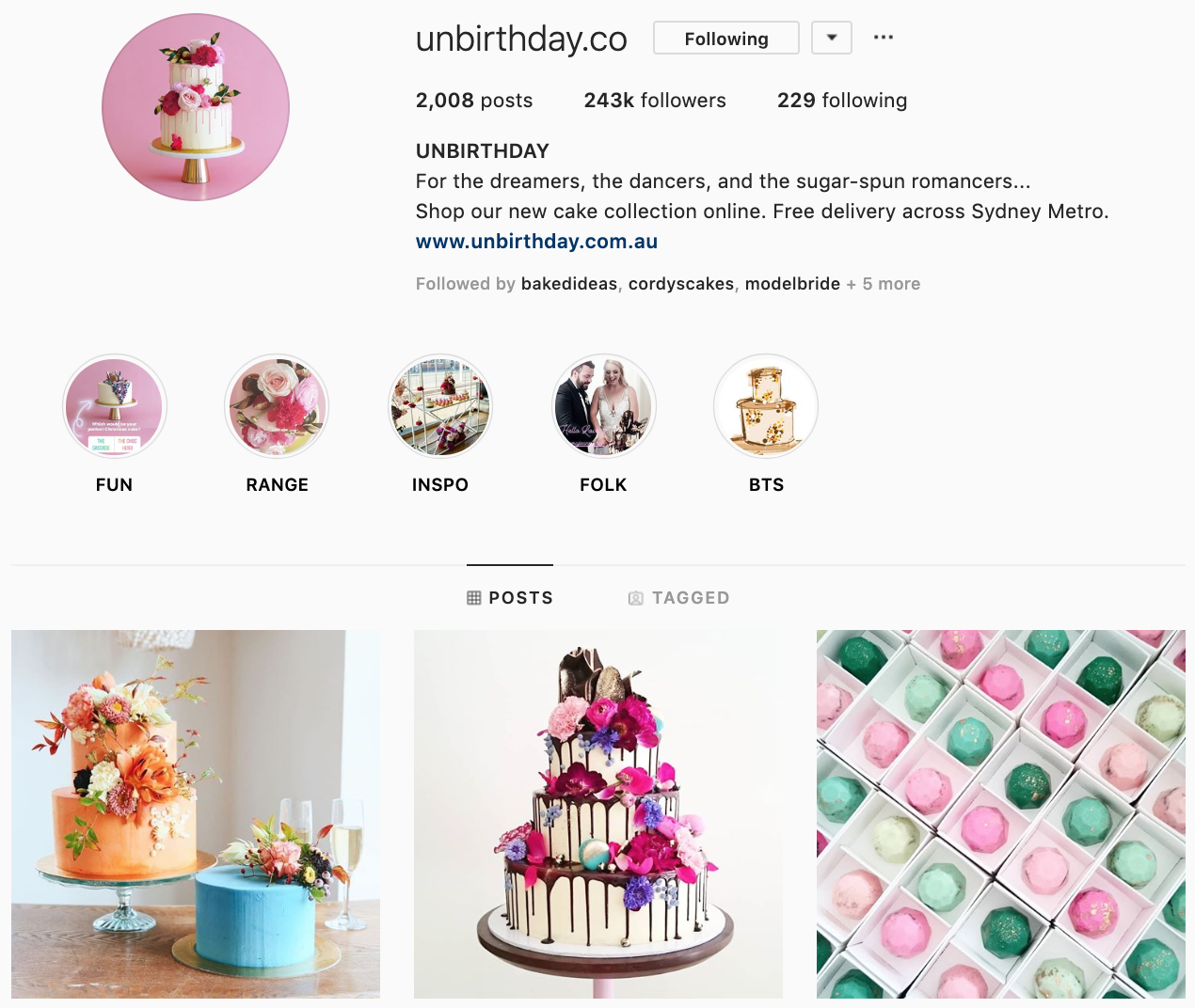 Unbirthday en Instagram - las mejores marcas a seguir