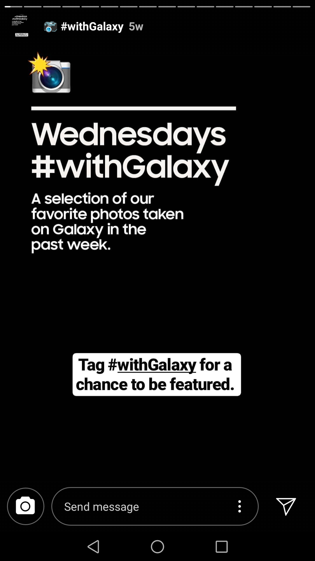 Samsung usa su hashtag Historias para alentar las fotos de los clientes