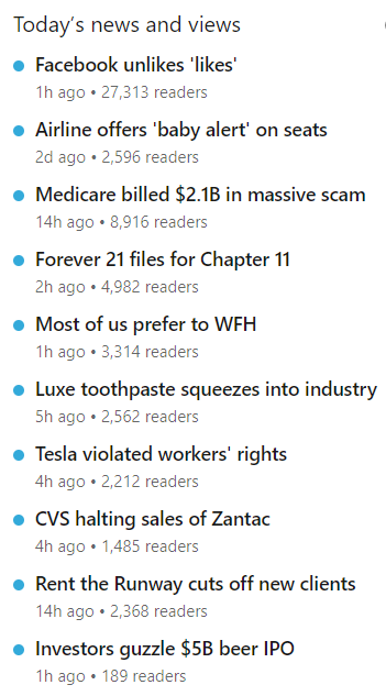 Trending Stories puede ayudarlo a conocer los temas que el algoritmo de LinkedIn está favoreciendo actualmente