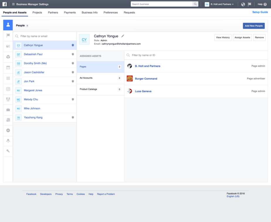 agregar usuarios a Facebook Business Manager
